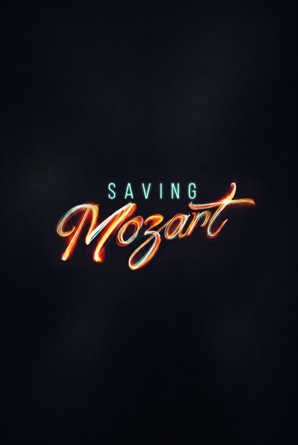 Saving Mozart key art — neon Mozart script on dark navy
