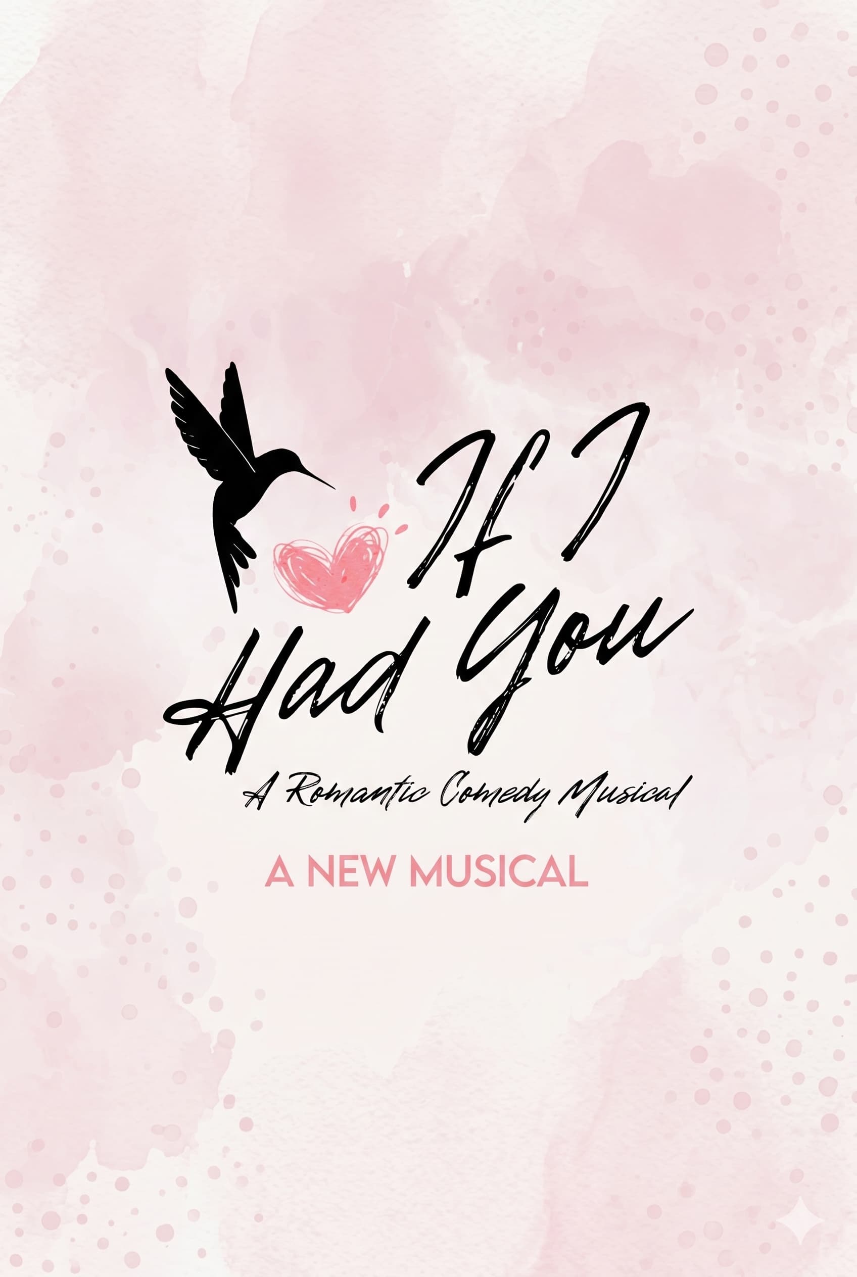 If I Had You workshop artwork — hummingbird and heart on watercolour pink